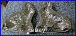 Antique Metal Bunny Rabbit Chocolate Mold Germany