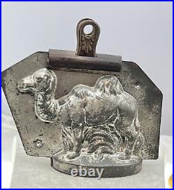 Antique Metal Chocolate Mold 2 Hump Camel SOMMET France 5 X 3.5