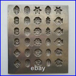 Antique Metal Chocolate Mold # 89 Anton Reiche Dresden 30 Assorted Candy Shapes