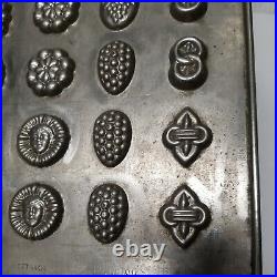 Antique Metal Chocolate Mold # 89 Anton Reiche Dresden 30 Assorted Candy Shapes