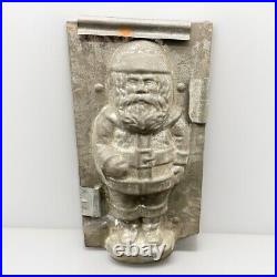 Antique Metal Chocolate Mold Santa Belsnickel Christmas 7 x 4