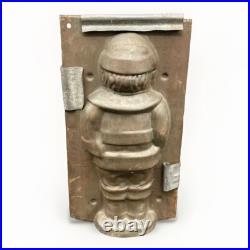 Antique Metal Chocolate Mold Santa Belsnickel Christmas 7 x 4