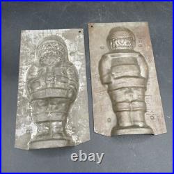 Antique Metal Chocolate Mold Santa Belsnickel Christmas 7 x 4