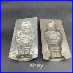 Antique Metal Chocolate Mold Santa Belsnickel Christmas 7 x 4