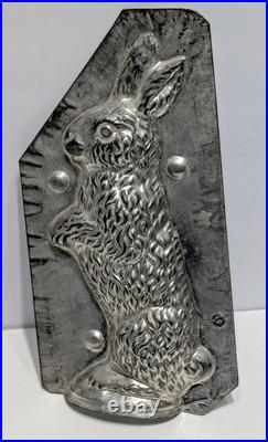 Antique Metal Chocolate Rabbit Mold 6 Tall Jaburg Brothers 2-piece With Clip Antique Metal Chocolate Rabbit Mold 6 Tall Jaburg Brothers 2-piece With Clip