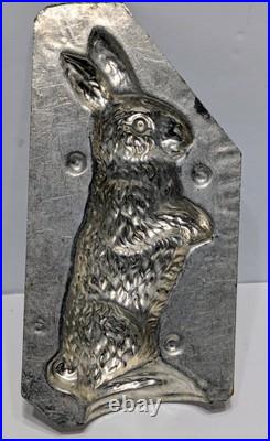 Antique Metal Chocolate Rabbit Mold 6 Tall Jaburg Brothers 2-piece With Clip Antique Metal Chocolate Rabbit Mold 6 Tall Jaburg Brothers 2-piece With Clip