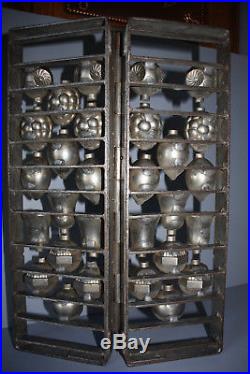 Antique Metal Chocolate Rare Large Display Book Mold Christmas Ornaments