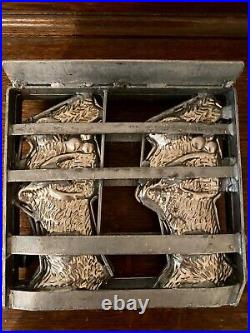 Antique Metal Easter Bunny Chocolate Candy Mold