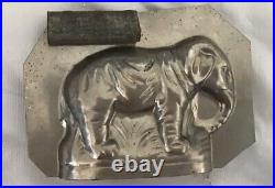 Antique Metal Figurative Elephant Chocolate Mold 3 3/4, L, 2 3/4 H, 1 Wide