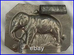 Antique Metal Figurative Elephant Chocolate Mold 3 3/4, L, 2 3/4 H, 1 Wide