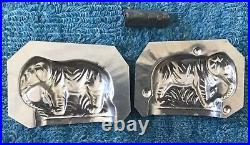 Antique Metal Figurative Elephant Chocolate Mold 3 3/4, L, 2 3/4 H, 1 Wide