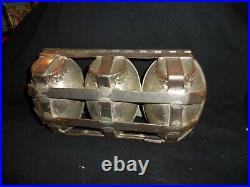 Antique Metal Hinged Chocolate Mold 3 Easter Egg 10 x 6 x 4 4 Pounds