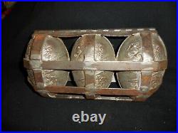 Antique Metal Hinged Chocolate Mold 3 Easter Egg 10 x 6 x 4 4 Pounds