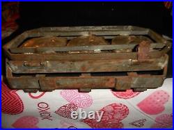 Antique Metal Hinged Chocolate Mold 3 Rocking Horses 12 x 10 x 3 8 Pounds