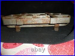 Antique Metal Hinged Chocolate Mold 4 Cars 12 x 10 x 3 8 Pounds