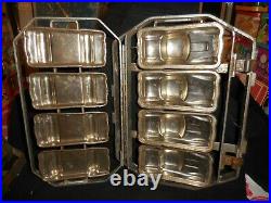 Antique Metal Hinged Chocolate Mold 4 Cars 12 x 10 x 3 8 Pounds