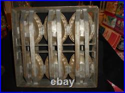 Antique Metal Hinged Chocolate Mold 6 Easter Egg 12 x 11 x 3 12 Pounds