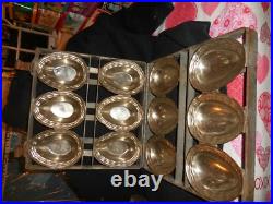 Antique Metal Hinged Chocolate Mold 6 Easter Egg 12 x 11 x 3 12 Pounds