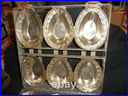 Antique Metal Hinged Chocolate Mold 6 Easter Egg 12 x 11 x 3 12 Pounds