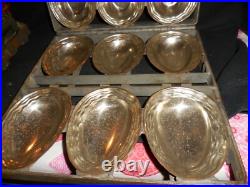 Antique Metal Hinged Chocolate Mold 6 Easter Egg 12 x 11 x 3 12 Pounds