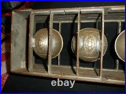 Antique Metal Hinged Chocolate Mold Sports Ball 16 1/2 x 5 1/2 x 4 13 Pounds