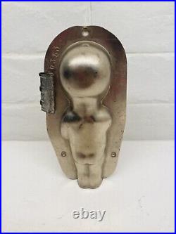 Antique Metal Hollow Chocolate Candy Mold Baby Kewpie Doll