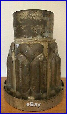 ++ Antique Metal Ice Cream Tower Mold 5 Hearts Food Jelly Chocolate Mould Aafa