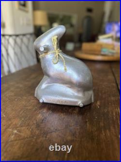 Antique Metal Rabbit Figure Ice Cream Chocolate Mold 2 Pc. 7.25T