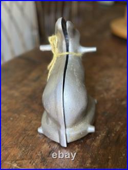 Antique Metal Rabbit Figure Ice Cream Chocolate Mold 2 Pc. 7.25T