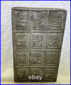 Antique Metal Springerle 12 Medieval German Guardsman Cookie Butter Mold Wood Antique Metal Springerle 12 Medieval German Guardsman Cookie Butter Mold Wood