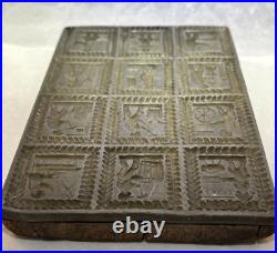 Antique Metal Springerle 12 Medieval German Guardsman Cookie Butter Mold Wood Antique Metal Springerle 12 Medieval German Guardsman Cookie Butter Mold Wood