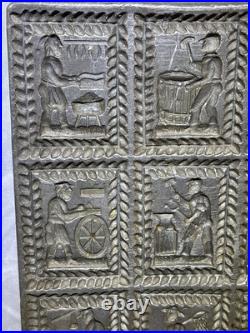 Antique Metal Springerle 12 Medieval German Guardsman Cookie Butter Mold Wood Antique Metal Springerle 12 Medieval German Guardsman Cookie Butter Mold Wood