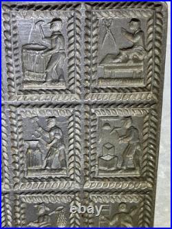Antique Metal Springerle 12 Medieval German Guardsman Cookie Butter Mold Wood Antique Metal Springerle 12 Medieval German Guardsman Cookie Butter Mold Wood