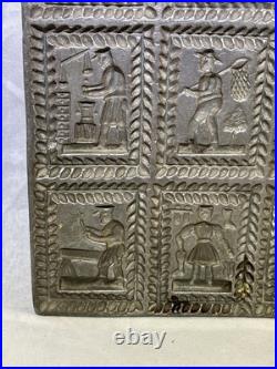 Antique Metal Springerle 12 Medieval German Guardsman Cookie Butter Mold Wood Antique Metal Springerle 12 Medieval German Guardsman Cookie Butter Mold Wood