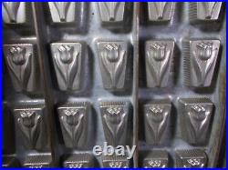 Antique Metal Vormenfabriek Tulip Candy Mold-56 Tulips