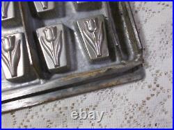 Antique Metal Vormenfabriek Tulip Candy Mold-56 Tulips