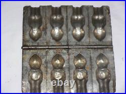 Antique Obermann KEWPI BABY DOLL Chocolate Candy Mold 4-Piece Hinged 6 by 3.25