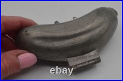 Antique Pewter Ice Cream Candy Hinged Mold Banana Fletcher Mfg. Co. 1890s Antique Pewter Ice Cream Candy Hinged Mold Banana Fletcher Mfg. Co. 1890s