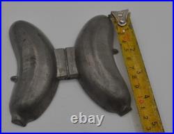 Antique Pewter Ice Cream Candy Hinged Mold Banana Fletcher Mfg. Co. 1890s Antique Pewter Ice Cream Candy Hinged Mold Banana Fletcher Mfg. Co. 1890s