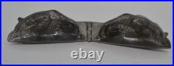 Antique Pewter Ice Cream Candy Hinged Mold Roast Turkey 1890s