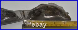 Antique Pewter Ice Cream Candy Hinged Mold Roast Turkey 1890s