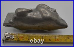 Antique Pewter Ice Cream Candy Hinged Mold Roast Turkey 1890s