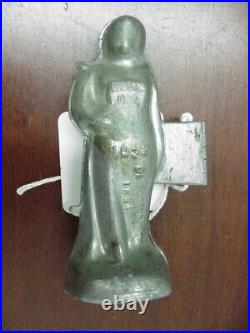 Antique Pewter Ice Cream Candy mold Miss Columbian E&co #1032, 1894 Date des cop