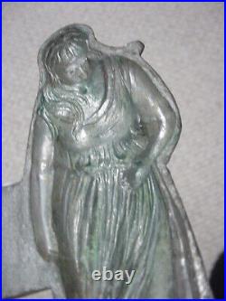 Antique Pewter Ice Cream Candy mold Miss Columbian E&co #1032, 1894 Date des cop
