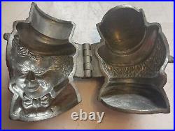 Antique Pewter Ice Cream & Chocolate Mold Tmills & Brothers Clown