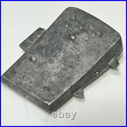 Antique Pewter Ice Cream Mold XL Wedge of Swiss Cheese RARE