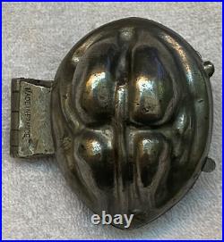 Antique Pewter Ice Cream or Chocolate Mold WALNUT # 1704 L G Made in France