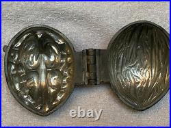 Antique Pewter Ice Cream or Chocolate Mold WALNUT # 1704 L G Made in France