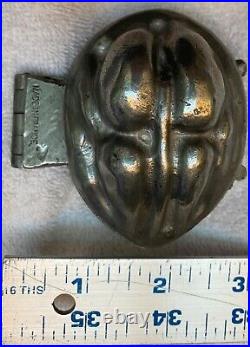 Antique Pewter Ice Cream or Chocolate Mold WALNUT # 1704 L G Made in France