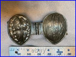 Antique Pewter Ice Cream or Chocolate Mold WALNUT # 1704 L G Made in France